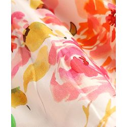 Babyhug Cotton Woven Sleeveless Frock with Floral Print & Bow Applique - Multicolor