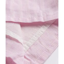 Babyhug Cotton Woven Dress with Short Sleeves and Bow Detail in Pink for 6-9 Months