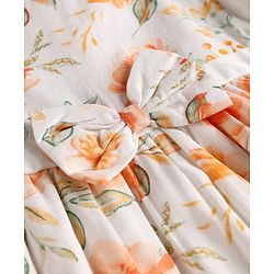 Babyhug Cotton Woven One Piece Dress Floral Print White 3-6 Months