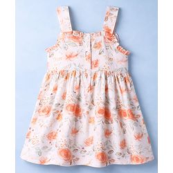 Babyhug Cotton Woven One Piece Dress Floral Print White 3-6 Months