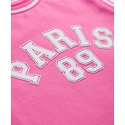 Babyhug Terry Knit Sleeveless Top & Shorts Set with Text Print - Pink