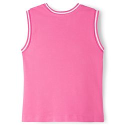 Babyhug Terry Knit Sleeveless Top & Shorts Set with Text Print - Pink