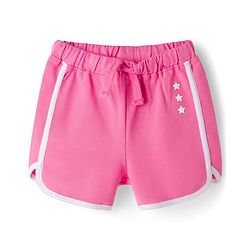 Babyhug Terry Knit Sleeveless Top & Shorts Set with Text Print - Pink