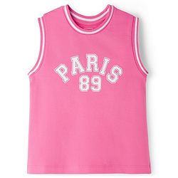 Babyhug Terry Knit Sleeveless Top & Shorts Set with Text Print - Pink