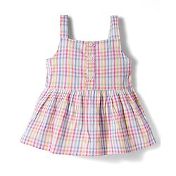 Babyhug Seer-Sucker Woven Sleeveless Striped Top & Shorts Set With Belt - Multicolor