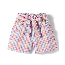 Babyhug Seer-Sucker Woven Sleeveless Striped Top & Shorts Set With Belt - Multicolor