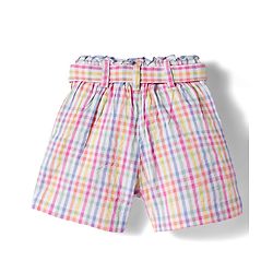 Babyhug Seer-Sucker Woven Sleeveless Striped Top & Shorts Set With Belt - Multicolor