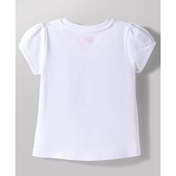 Babyhug Cotton Knit Half Sleeves T-Shirt & Shorts Night Suit With Fruits & Polka Dot Print - White