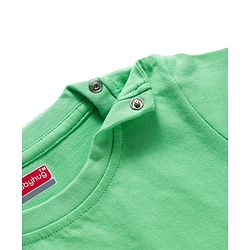 Babyhug Cotton Knit Half Sleeves Animal Printed T-Shirt & Shorts Night Suit - Light Green