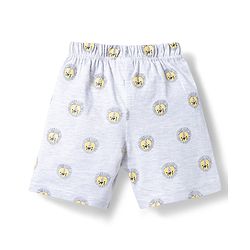Babyhug Cotton Knit Half Sleeves T-Shirt & Shorts Night Suit with Lion Print - Yellow