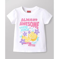 Babyhug Cotton Knit T-Shirt with Graphic Print Multi Color 6-9 Months
