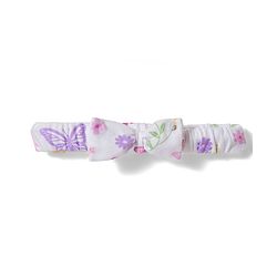 Babyhug 100% Cotton Knit Sleeveless Floral Printed Onesie with Headband & Bow Applique- White