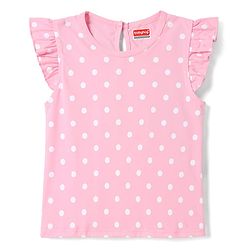 Babyhug 100% Cotton Knit Half Sleeves Polka Dots Bunny & Text Printed T-Shirts Pack of 3 - Pink Lilac & Sea Green