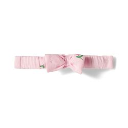 Babyhug 100% Cotton Knit Frill Sleeves Floral Printed Romper with Hairband - Pink