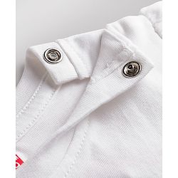 Babyhug 100% Cotton Knit Half Sleeves Floral Embroidered T-Shirt - White