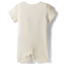 Babyhug 100% Cotton Knit Half Sleeves Romper with Animal Embroidery - Multicolor