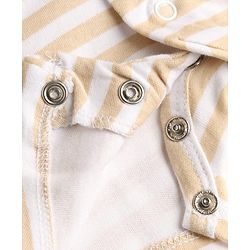 Babyhug 100% Cotton Knit Half Sleeves Striped & Vehicles Embroidered Romper - Multicolor