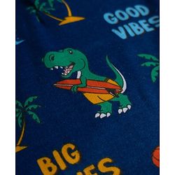 Babyhug 100% Cotton Knit Half Sleeves Romper with Beach Theme Print - Navy Blue