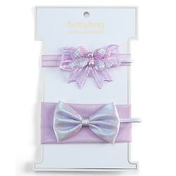 Babyhug Headbands  with Bow Applique Pack of 2 - Lavender