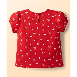 Babyhug Cotton Knit T-Shirts Half Sleeves with Graphic Print Multi Color 6-9 Months