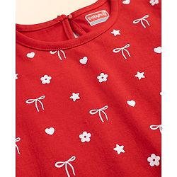 Babyhug Cotton Knit T-Shirts Half Sleeves with Graphic Print Multi Color 6-9 Months
