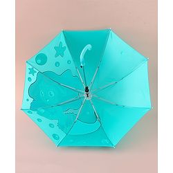 Babyhug Free Size Umbrella with Mermaid Print& Applique - Sea Green