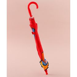 Babyhug Free Size Umbrella with Lion Print with Applique- Red