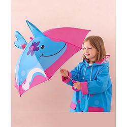 Babyhug Free Size Umbrella with Shark Print - Blue