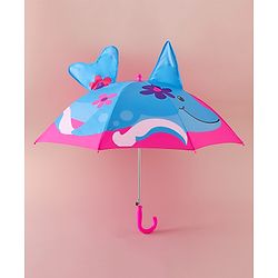 Babyhug Free Size Umbrella with Shark Print - Blue