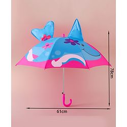 Babyhug Free Size Umbrella with Shark Print - Blue