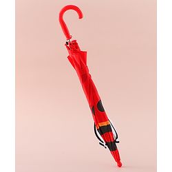Babyhug Free Size Umbrella with Polka Dots Print & Applique - Red