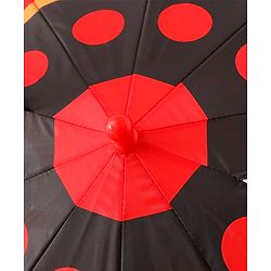 Babyhug Free Size Umbrella with Polka Dots Print & Applique - Red