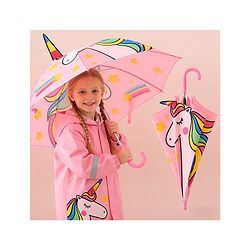 Babyhug Free Size Umbrella with Unicorn Print - Pink