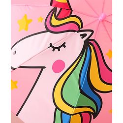 Babyhug Free Size Umbrella with Unicorn Print - Pink