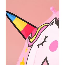 Babyhug Free Size Umbrella with Unicorn Print - Pink