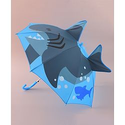 Babyhug Free Size Umbrella with Shark Print - Blue