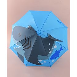 Babyhug Free Size Umbrella with Shark Print - Blue