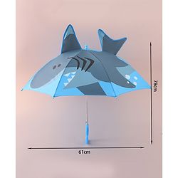 Babyhug Free Size Umbrella with Shark Print - Blue