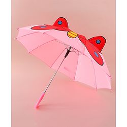 Babyhug Free Size Umbrella with Butterfly Print - Pink