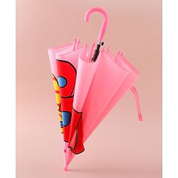 Babyhug Free Size Umbrella with Butterfly Print - Pink