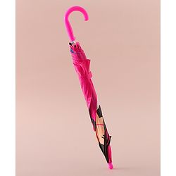 Babyhug Free Size Umbrella with Princess & Frog Print - Fuchsia