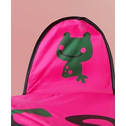 Babyhug Free Size Umbrella with Princess & Frog Print - Fuchsia