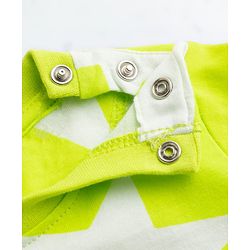 Babyhug Cotton Knit Full Sleeves Co-ords T-Shirt & Pajama Night Suit with Star Print - Light Green