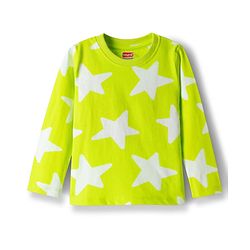 Babyhug Cotton Knit Full Sleeves Co-ords T-Shirt & Pajama Night Suit with Star Print - Light Green
