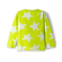 Babyhug Cotton Knit Full Sleeves Co-ords T-Shirt & Pajama Night Suit with Star Print - Light Green
