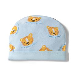 Babyhug 100% Cotton Knit Cap Mittens & Booties Set with Tiger Print Multicolor - Diameter 9.5 cm