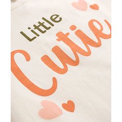 Babyhug 100% Cotton Knit Half Sleeves T-Shirts with Floral Print Pack of 3 - Orange Cream & Blue