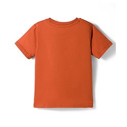 Babyhug Cotton Knit Half Sleeves T-Shirt With Tiger Print - Multicolor