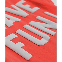 Babyhug 100% Cotton Knit Half Sleeves Text Printed T-Shirt - Red