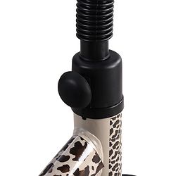 Babyhug Little Leopard Tricycle for Kids with Parental Push Handle & Canopy Toddler Ride-On Trike with Safety Harness BIS Certified Seat with High Backrest Foldable Footrest Anti-Slip Pedals - Beige